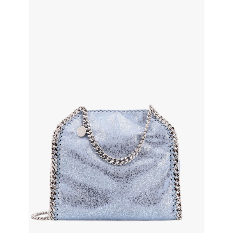 Falabella mini tote shoulder bag in shaggy deer eco shiny fabric