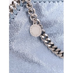Falabella mini tote shoulder bag in shaggy deer eco shiny fabric
