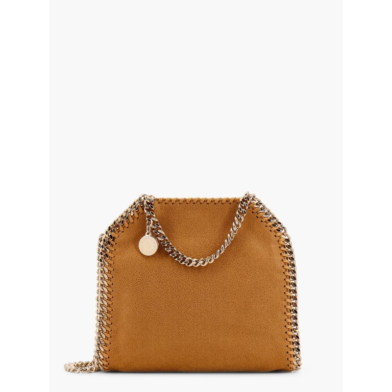 Falabella mini tote shoulder bag in shaggy deer eco shiny fabric