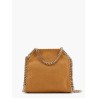 Falabella mini tote shoulder bag in shaggy deer eco shiny fabric