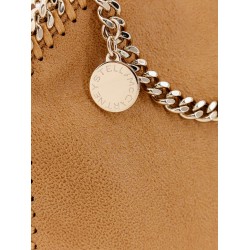 Falabella mini tote shoulder bag in shaggy deer eco shiny fabric