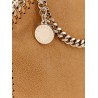 Falabella mini tote shoulder bag in shaggy deer eco shiny fabric