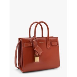 Sac de jour nano patent leather handbag with metal padlock