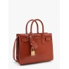 Sac de jour nano patent leather handbag with metal padlock