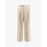 Wide wool blend trouser with pinces