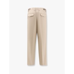 Wide wool blend trouser with pinces
