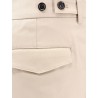 Wide wool blend trouser with pinces