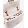 Matelassé leather shoulder bag with iconic love birds buckle