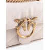 Matelassé leather shoulder bag with iconic love birds buckle