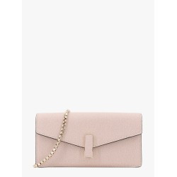 Leather clutch with metal detail