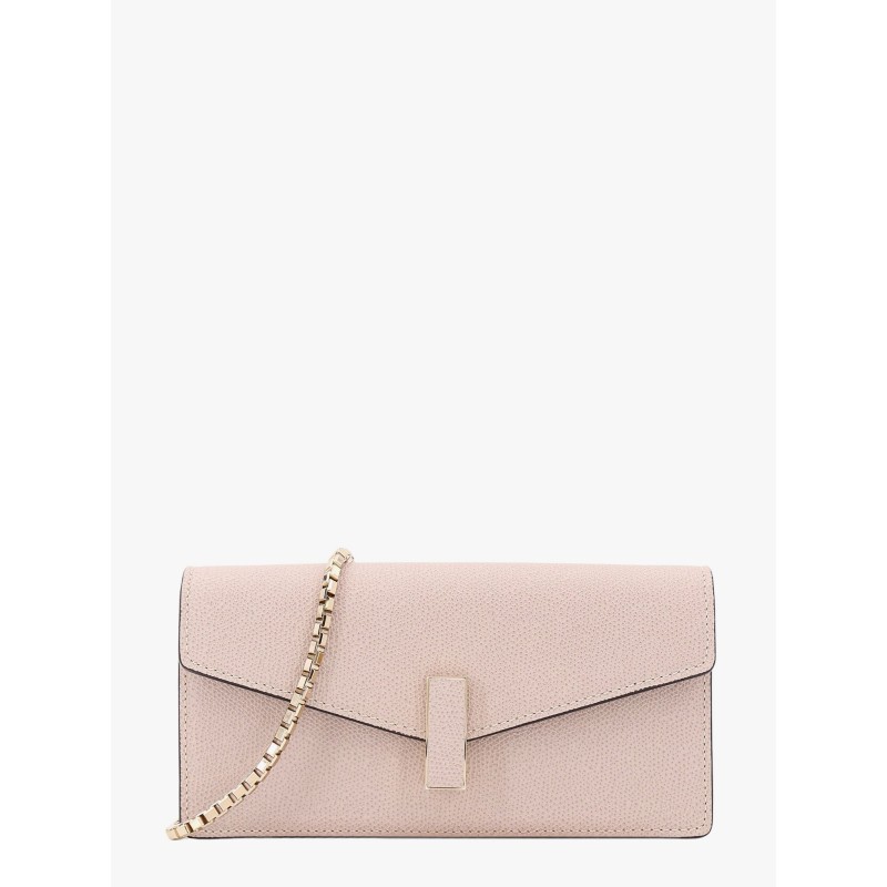 Leather clutch with metal detail