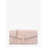 Leather clutch with metal detail