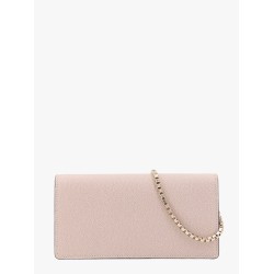 Leather clutch with metal detail