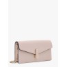 Leather clutch with metal detail