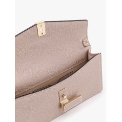 Leather clutch with metal detail