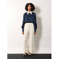 Virgin wool and silk trouser