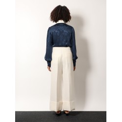 Virgin wool and silk trouser