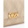 Valentino garavani quiltie 67 leather medium shoulder bag with chain