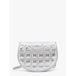 Fleming metallized matelassé leather shoulder bag with chain shoulder strap