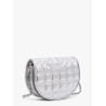 Fleming metallized matelassé leather shoulder bag with chain shoulder strap