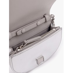 Fleming metallized matelassé leather shoulder bag with chain shoulder strap