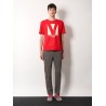 Cotton t-shirt with chez valentino print