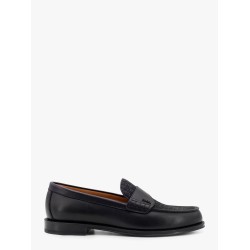 Leather loafer with dior oblique canvas motif