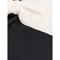 Taffeta' décolleté dress with maxi bow