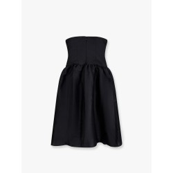 Taffeta' décolleté dress with maxi bow