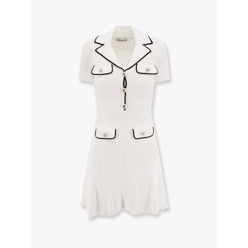 Ribbed viscose mini dress