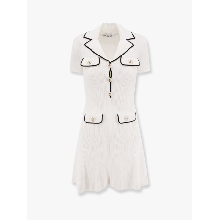 Ribbed viscose mini dress