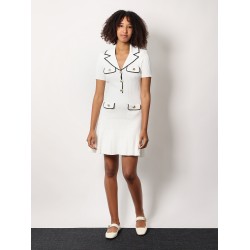 Ribbed viscose mini dress