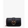 Love one pocket leather shoulder bag with love birds buckle