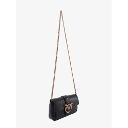 Love one pocket leather shoulder bag with love birds buckle
