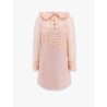 Couture crepe dress with laces profiles