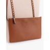 Leather and canvas shoulder bag with iconic studs