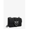 Leather shoulder bag with love birds buckle