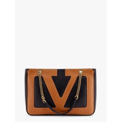 Valentino garavani viva superstar leather shoulder bag with maxi vlogo signature on the front