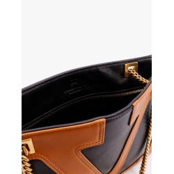 Valentino garavani viva superstar leather shoulder bag with maxi vlogo signature on the front