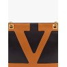Valentino garavani viva superstar leather shoulder bag with maxi vlogo signature on the front