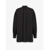 Oversize cotton shirt with iconic bee and monogram embroidery