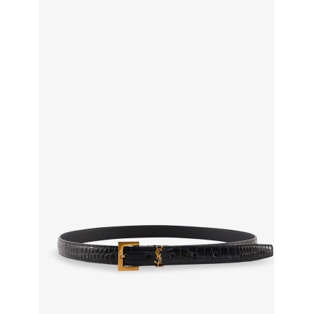 Cassandre leather belt with croco print