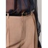 Cassandre leather belt with croco print