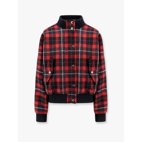 Cannage bomber with check'n'dior virgin wool