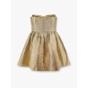 Metallic fibre fabric mini dress