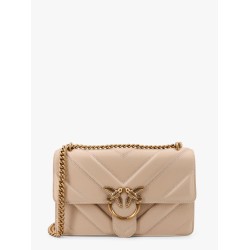 Love one classic matelassé leather shoulder bag with love birds buckle