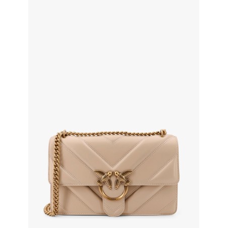 Love one classic matelassé leather shoulder bag with love birds buckle
