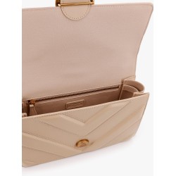 Love one classic matelassé leather shoulder bag with love birds buckle