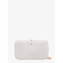 Love one pocket leather shoulder bag with love birds buckle