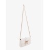 Love one pocket leather shoulder bag with love birds buckle